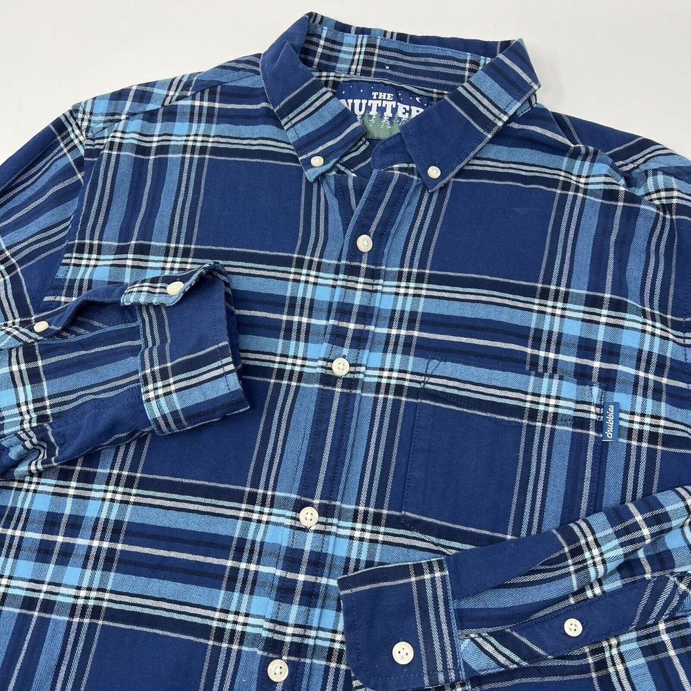 Chubbies The Nutter‎ Mens Large Blue Button Down Flannel Long Sleeve Shirt